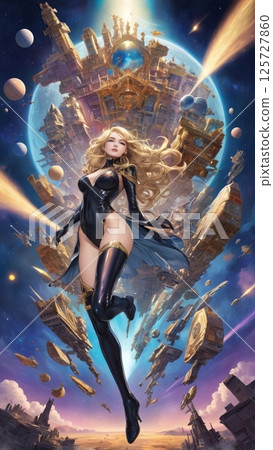 Blonde female spy from the future 125727860