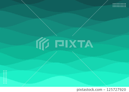 Green Waves Abstract Background Illustration 125727920
