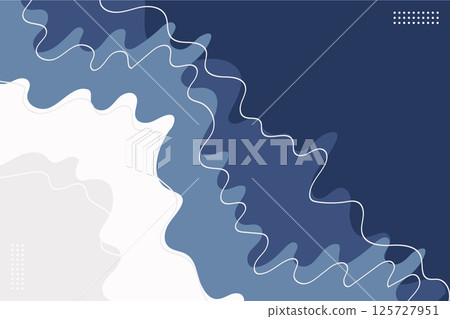 Cartoon Beach Holiday Blue Sea Background 125727951