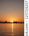 The first sunrise of the year rising over Fukuoka city 125728207