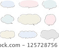 Handwritten speech bubble vector illustration set (dull color) 125728756