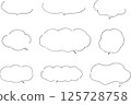 Handwritten speech bubble vector illustration set (lines only) 125728758