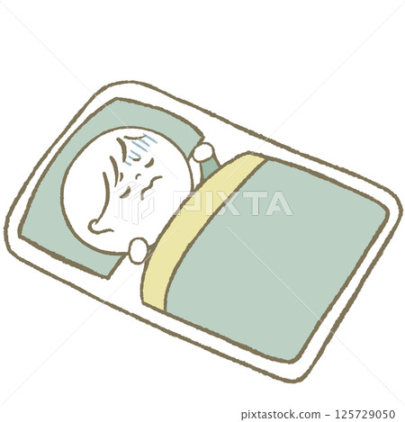 Unwell baby, light blue 125729050