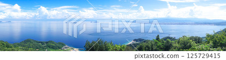 The scenery of the Shimanami Kaido, connecting Hiroshima and Ehime The scenery of the Shimanami Kaido, connecting Hiroshima and Ehime 125729415