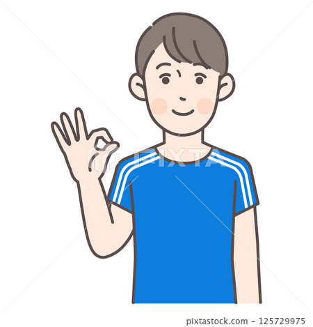 男足球員做出「OK」手勢 男足球員做出「OK」手勢 125729975