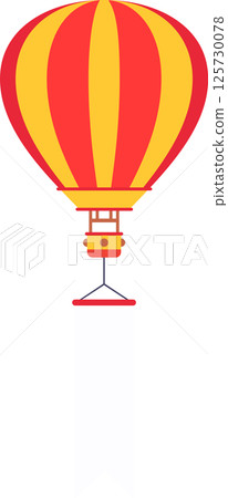 Colorful hot air balloon floating gracefully in the sky, offering a vibrant and thrilling perspective on travel and adventure, capturing the essence of freedom and exploration Colorful hot air balloon floating gracefully in the sky, offering a vibrant and thrilling perspective on travel and adventure, capturing the essence of freedom and exploration 125730078
