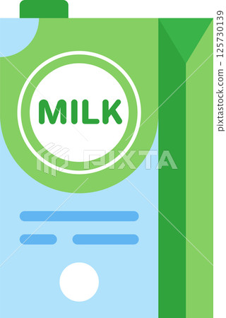Milk carton with closed green cap on light blue and green background promoting healthy eating habits, fresh dairy products, and farm to table goodness Milk carton with closed green cap on light blue and green background promoting healthy eating habits, fresh dairy products, and farm to table goodness 125730139