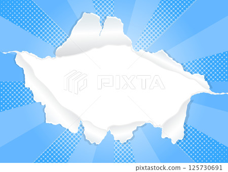 旭日和穿孔紙背景材質、半色調點、框架 125730691