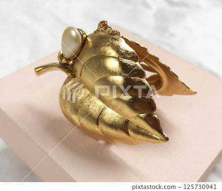 Close up of artisan brooch for women vintage accessory Close up of artisan brooch for women vintage accessory 125730941