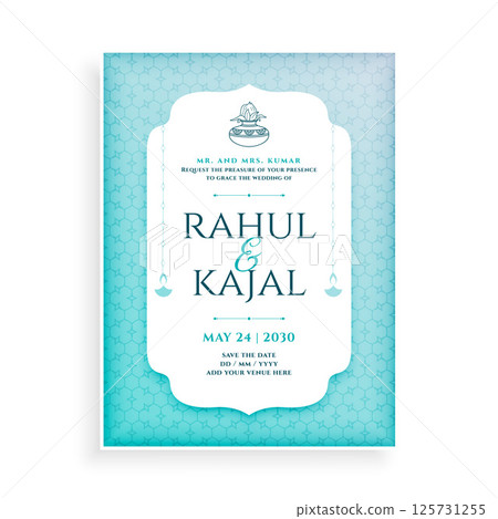 indian wedding ceremony invitation flyer for the special event 125731255