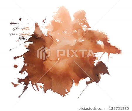 abstract brown watercolor ink blot art background 125731280