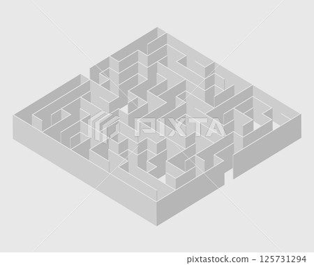 3d style labyrinth puzzle pattern background discover the shortcut 125731294