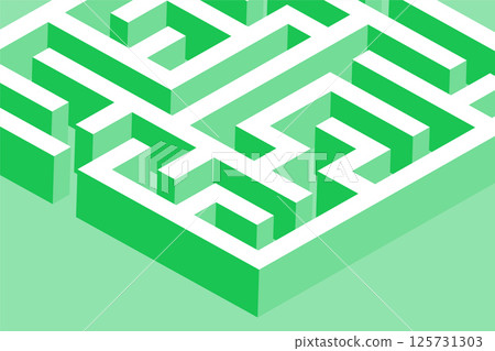 3d style labyrinth puzzle pattern background solve the problem 125731303