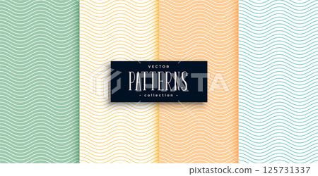 collection of wavy line texture backdrop for textile print 125731337