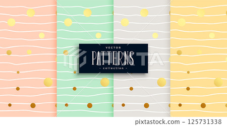 pack of four golden circle texture backdrop for wrapping paper print 125731338