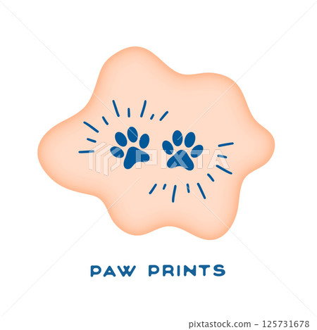 cute and playful paw print background for kids adventure 125731678