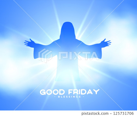celebrate good friday holiday with cloudy background 125731706