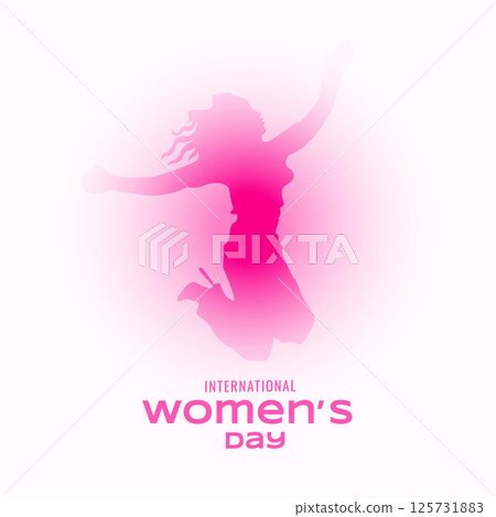 happy international women's day greeting card for girl power and respect 125731883