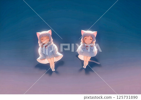 雙胞胎貓耳仙子 125731890