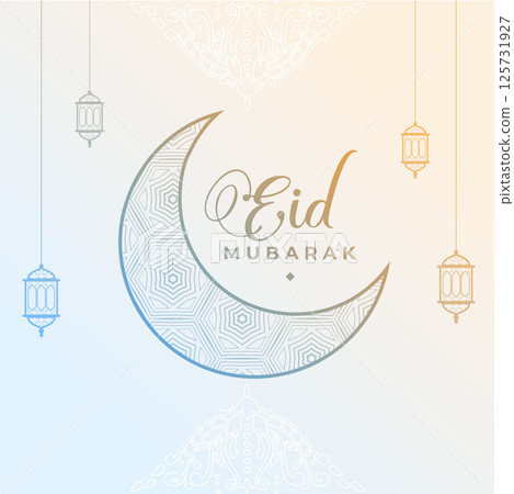 traditional eid mubarak background for your social media posts 125731927