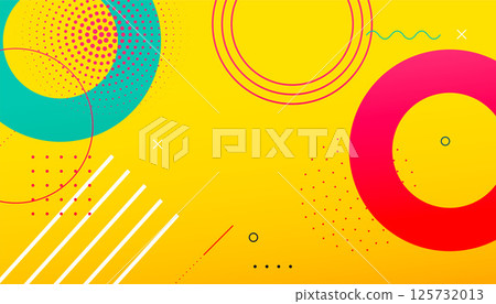 decorative geometric pattern banner with memphis art composition decorative geometric pattern banner with memphis art composition 125732013