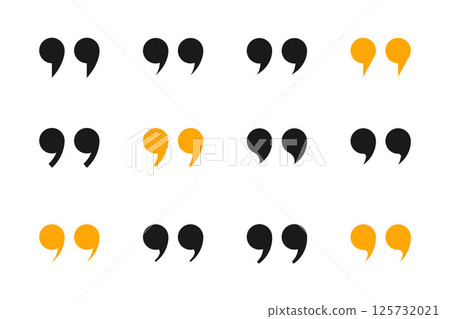collection of quotation mark sign background for web communication 125732021