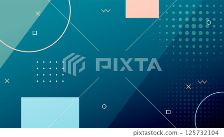 decorative memphis pattern wallpaper with geometric elements design 125732104