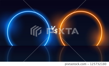 versus vs screen banner with glowing neon frame for duel clash fight versus vs screen banner with glowing neon frame for duel clash fight 125732180