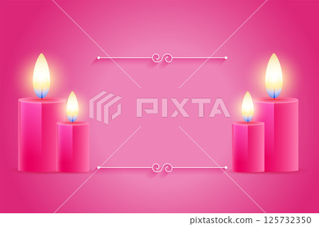 realistic burning wax candle background with text space realistic burning wax candle background with text space 125732350