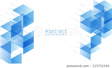 creative geometric hexahedron box shape background 125732384