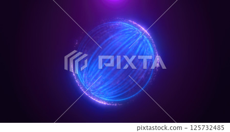 A glowing blue energy sphere made of interconnected light lines, floating in a dark background, evoking futuristic technology and digital concepts A glowing blue energy sphere made of interconnected light lines, floating in a dark background, evoking futuristic technology and digital concepts 125732485