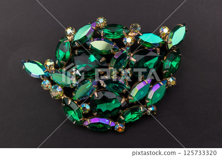 Flat photo of vintage brooch fashion jewelry for women Flat photo of vintage brooch fashion jewelry for women 125733320