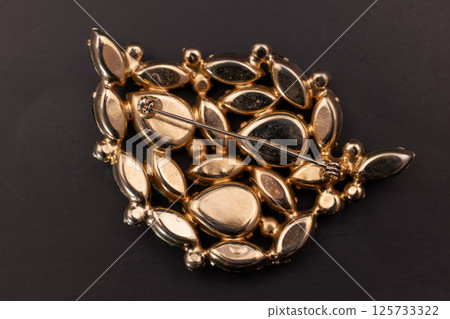 Flat lay fashion brooch handmade look for women 125733322