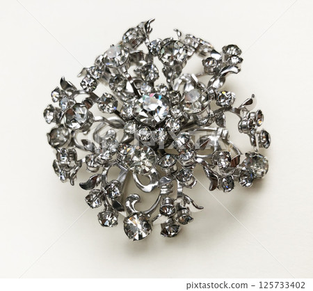 Womens accessory brooch with antique design flat image 125733402