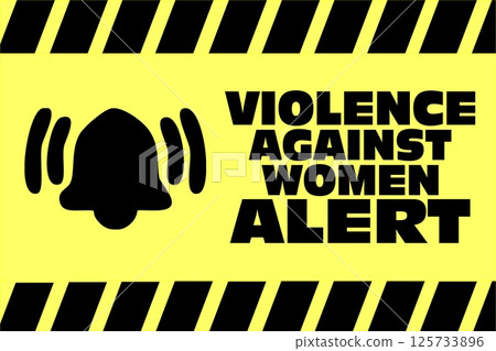 Violence Against Women Alert Sign 125733896
