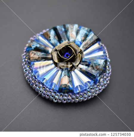 Flat background brooch product photo vintage handmade 125734030