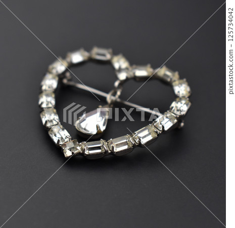 Brooch flat lay elegant floral design for womens fashion 125734042