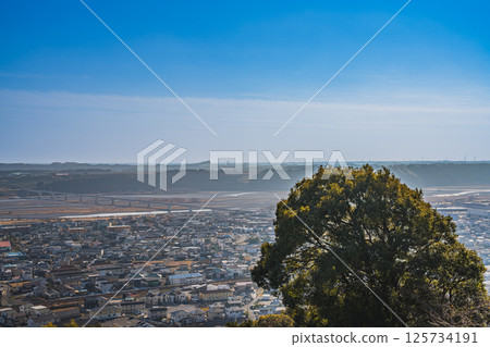 從島田市白巖寺公園眺望島田市的街景與風景（靜岡縣） 125734191