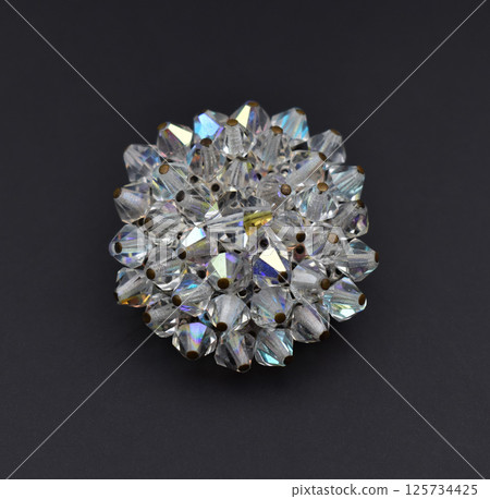 Flat lay image brooch vintage charm accessory for women 125734425