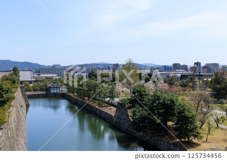 Spring in Kyoto: View from the remains of Nijo Castle's castle tower (Nakagyo Ward, Kyoto City, Kyoto Prefecture) 125734456
