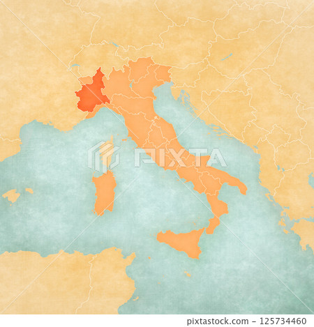 Map of Italy - Piedmont 125734460