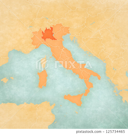 Map of Italy - Lombardy 125734465
