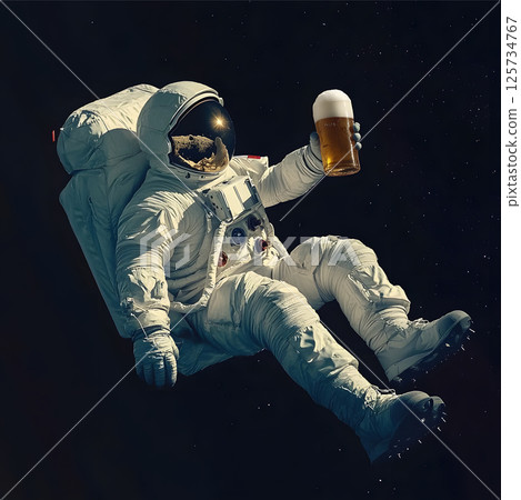 Astronaut in a full space. Print 125734767