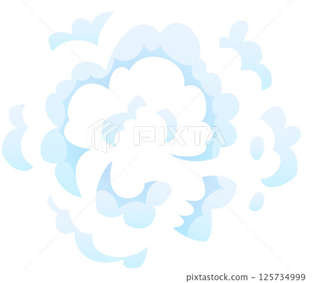 Abstract cloud pattern featuring soft, swirling blue shapes on a white background. The design evokes a sense of tranquility and fluidity, ideal for backgrounds or creative projects Abstract cloud pattern featuring soft, swirling blue shapes on a white background. The design evokes a sense of tranquility and fluidity, ideal for backgrounds or creative projects 125734999