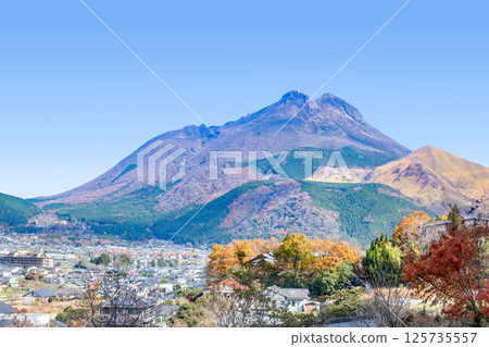 Autumn leaves and Mt. Yufu in Yufuin 125735557