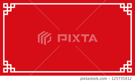 Red and white chinese style vector frame background illustration material Red and white chinese style vector frame background illustration material 125735812