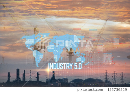 Smart Industry For Technology from Digital Factory Showatic Production Process of the Industry 5.0 OR The 5th Industrial Revolution and IoT Software to Control The Operation. 125736229