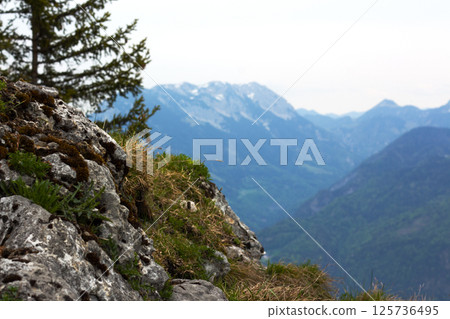 Mountainous serenity unfolds in Kufstein, Tyrol, where nature untouched beauty captivates the adventurous spirit amid serene landscapes 125736495