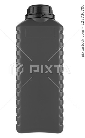 Functional plastic container for liquids on a white background. 125736706