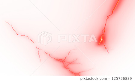 紅色閃電/透明背景 紅色閃電/透明背景 125736889